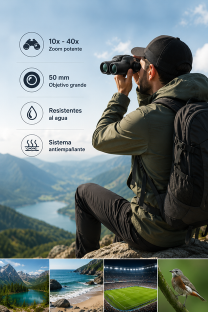 Binocular profesional largo alcance