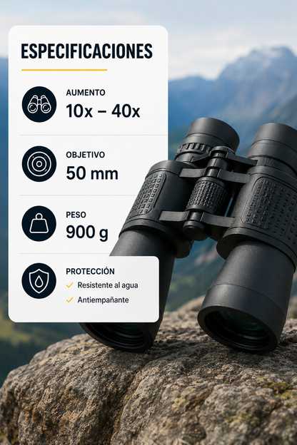 Binocular profesional largo alcance
