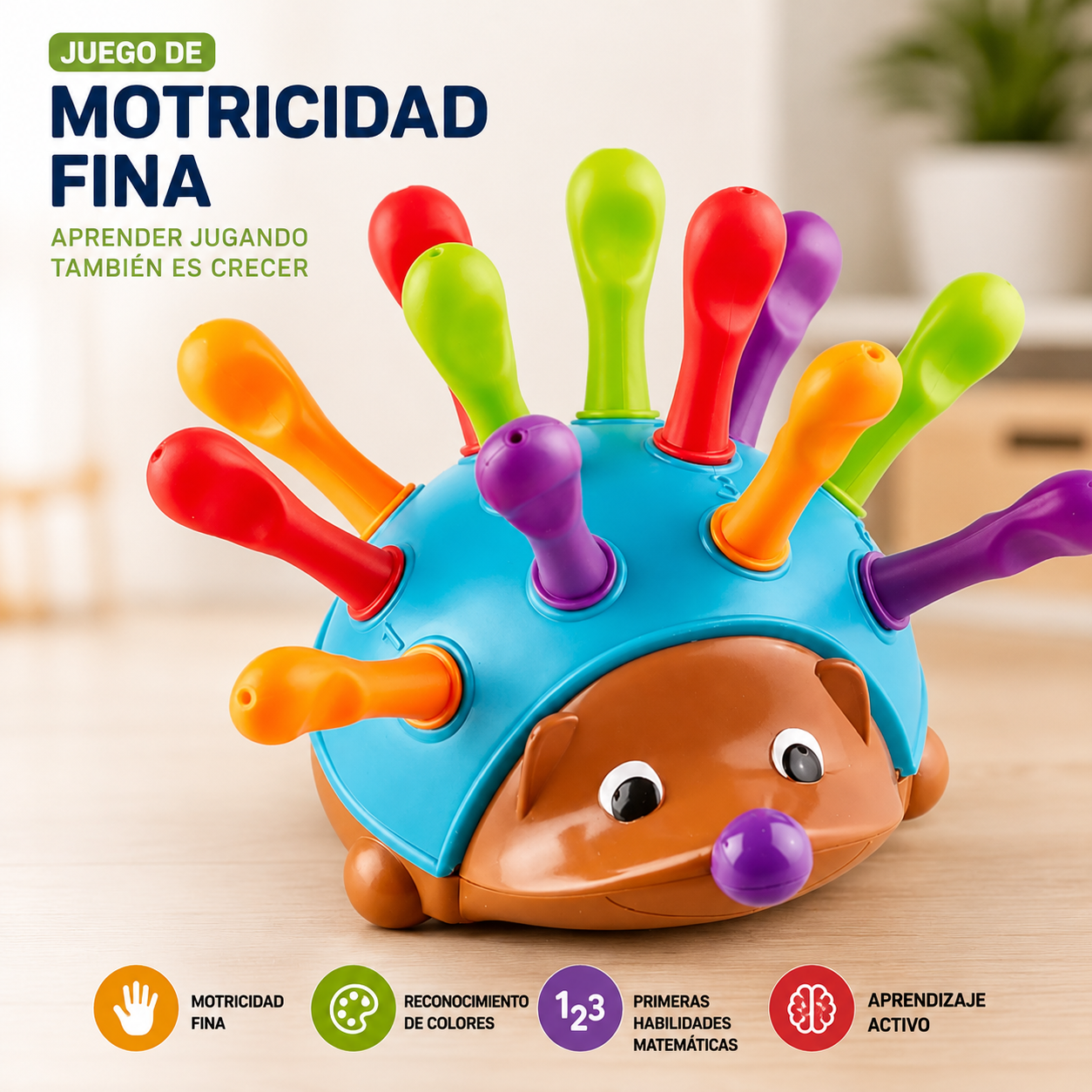 JUGUETE ERIZO MOTRICIDAD FINA MONTESSORI