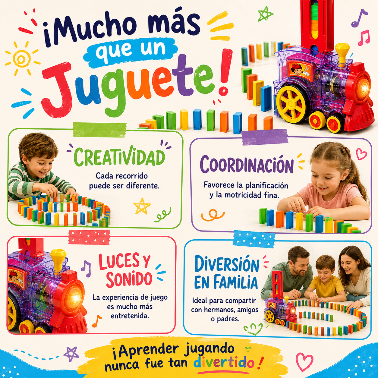 Juego de Tren Domino con sonido