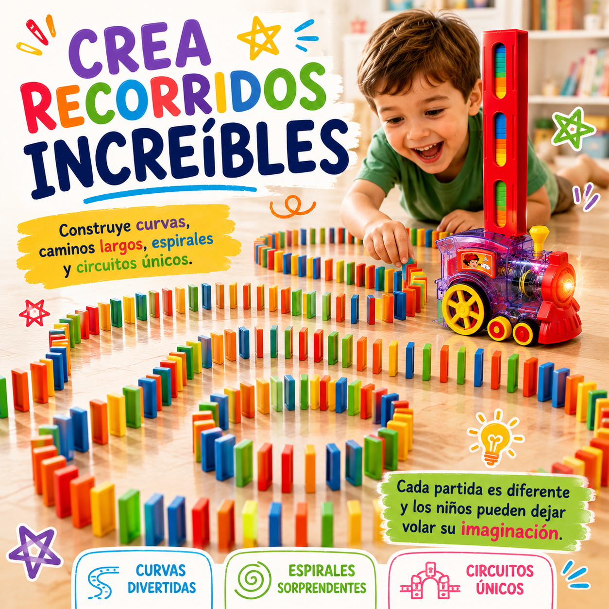 Juego de Tren Domino con sonido