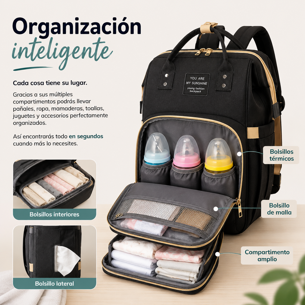 Mochila maternidad 3 en 1