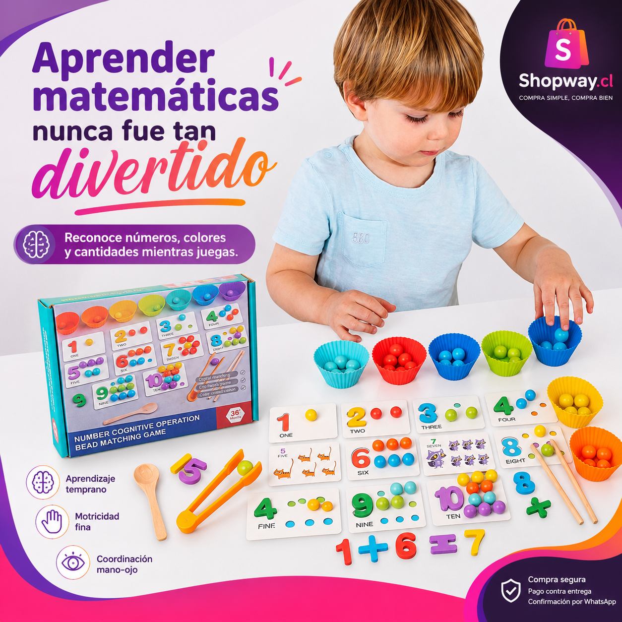 JUEGO DE MATEMATICAS MONTESSORI  NIÑOS