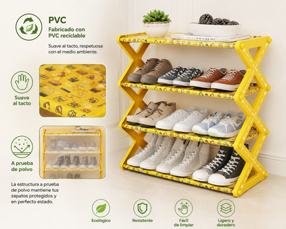 Zapatero Zig Zag de 4 niveles horizontal