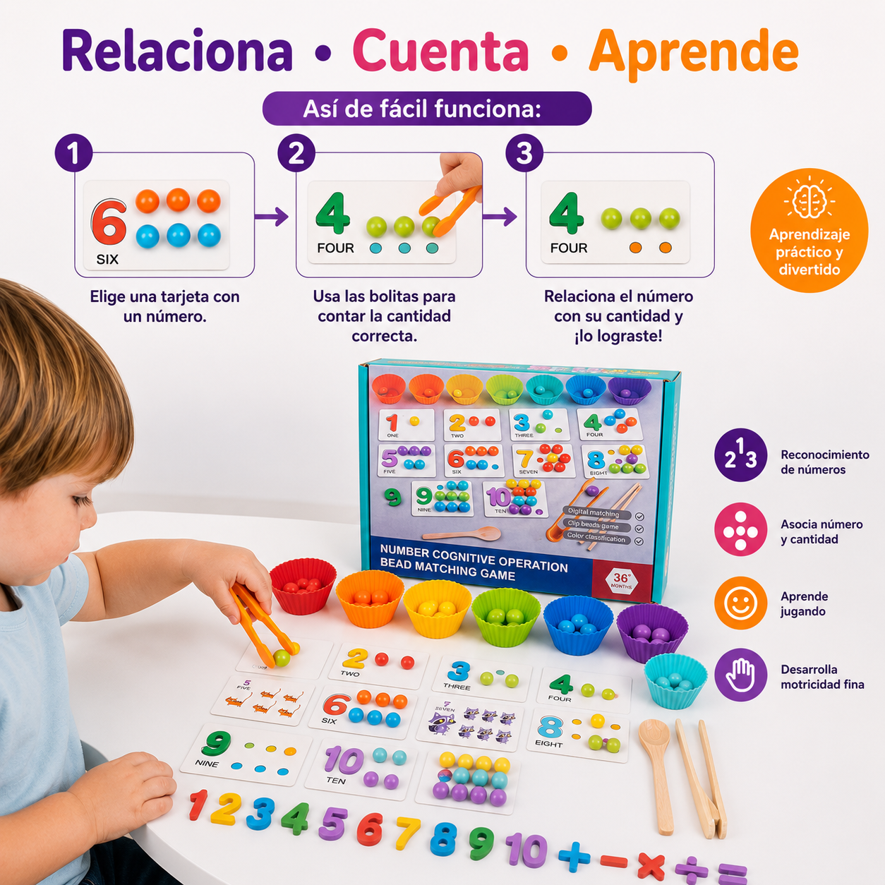 JUEGO DE MATEMATICAS MONTESSORI  NIÑOS
