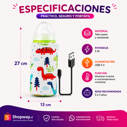 CALENTADOR DE MAMADERAS PORTATIL USB