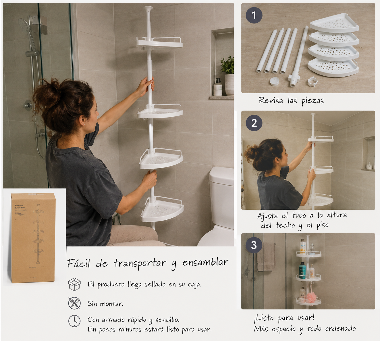 Organizador Esquinero De Baño