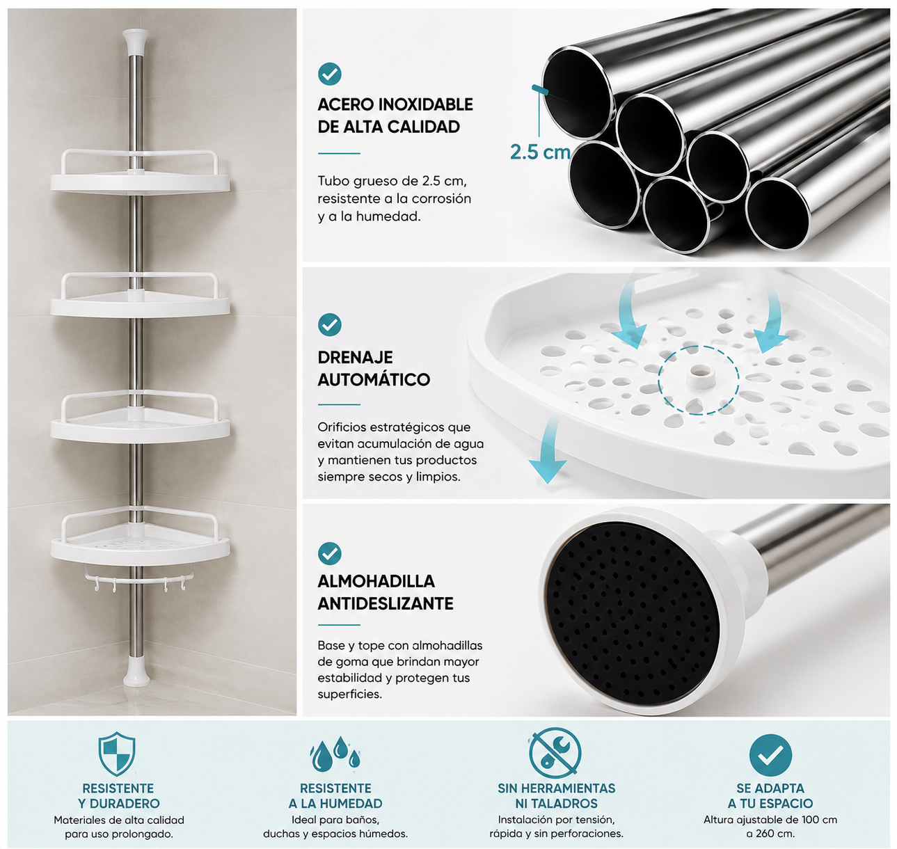 Organizador Esquinero De Baño