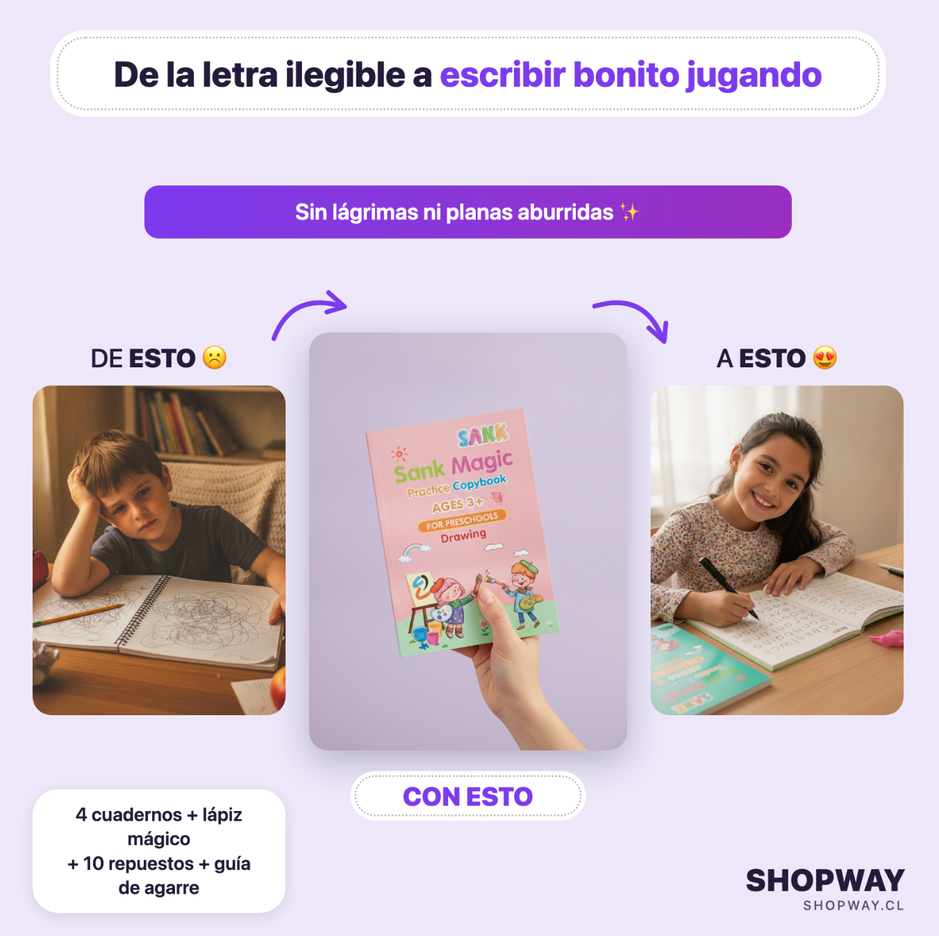 Set Cuaderno Magic Caligrafia Montessori