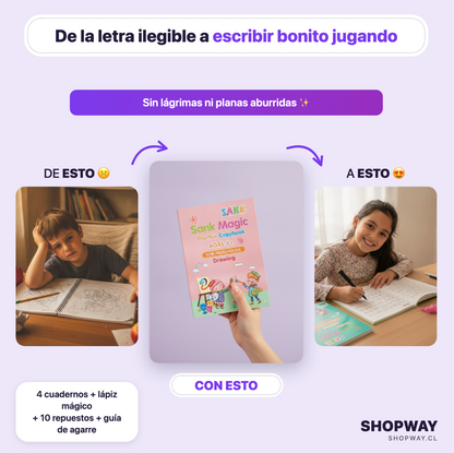 Set Cuaderno Magic Caligrafia Montessori