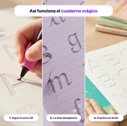 Set Cuaderno Magic Caligrafia Montessori