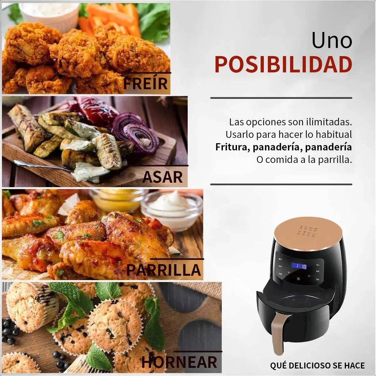 Freidora de Aire Digital 6 Litros | Cocina Más Saludable y Deliciosa